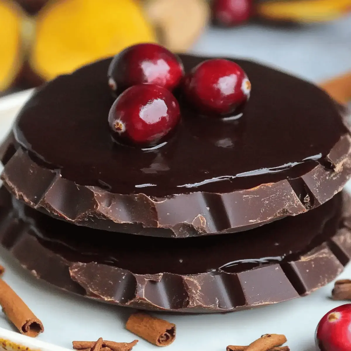 Chocolate Covered Cranberry Sauce