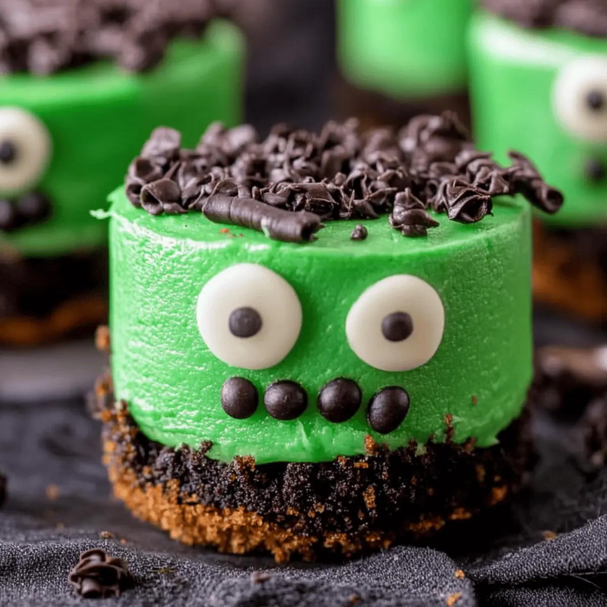 Frankenstein Mini Cheesecakes