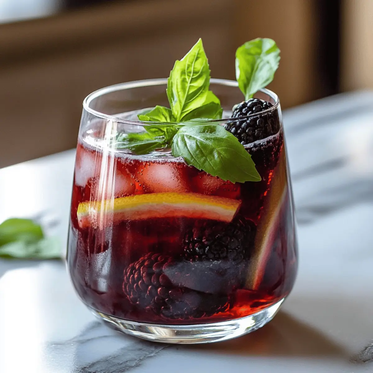 Blackberry Basil Blast Mocktail