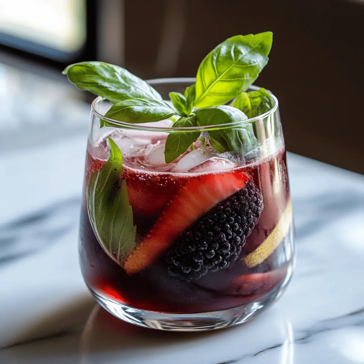 Blackberry Basil Blast Mocktail