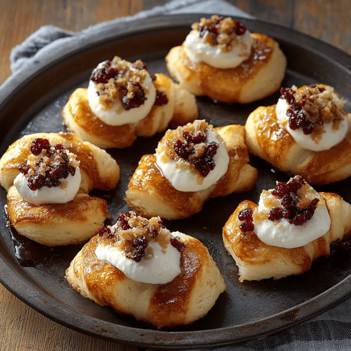 Cranberry Cream Cheese Crescent Bites