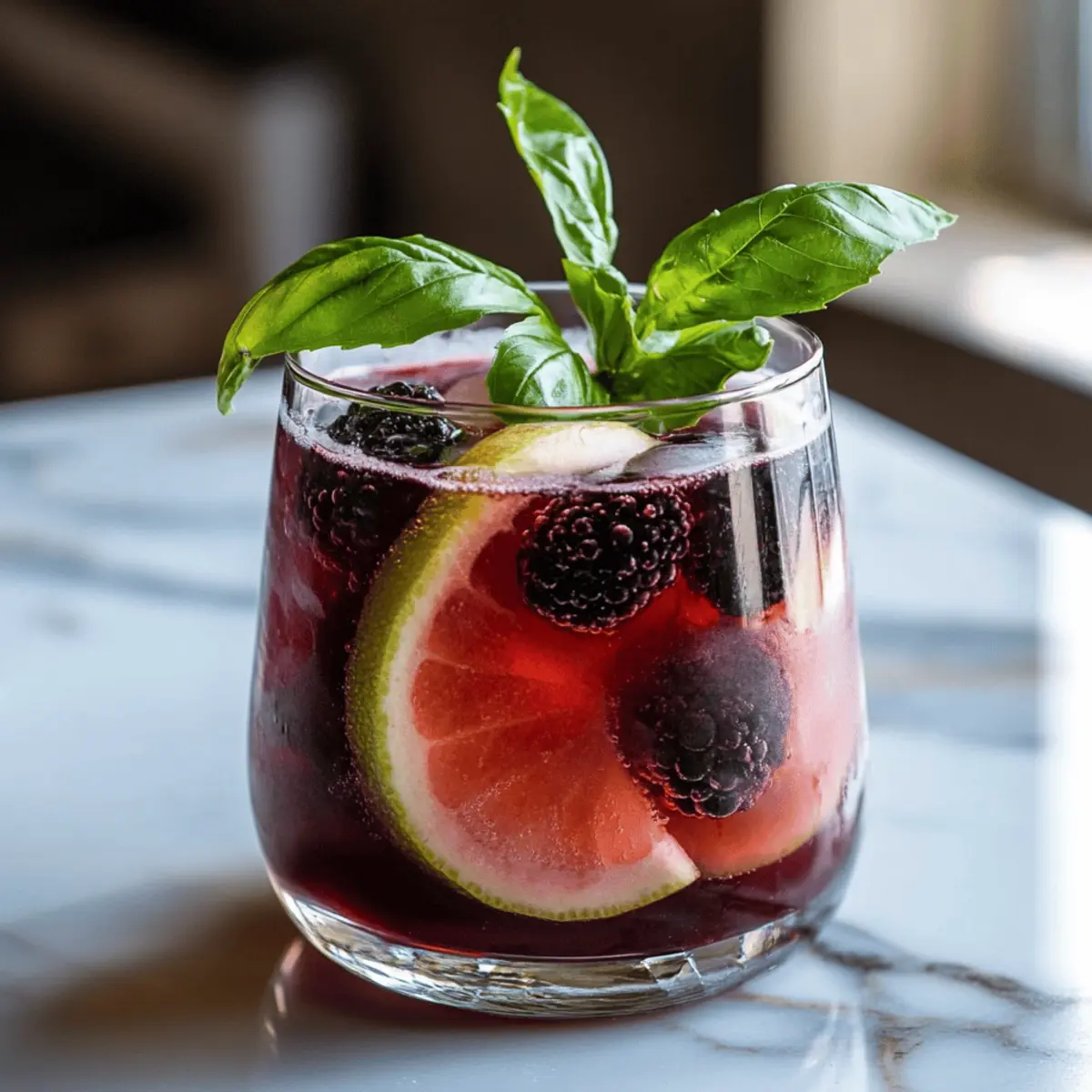 Blackberry Basil Blast Mocktail