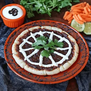 Spider Web Black Bean Dip