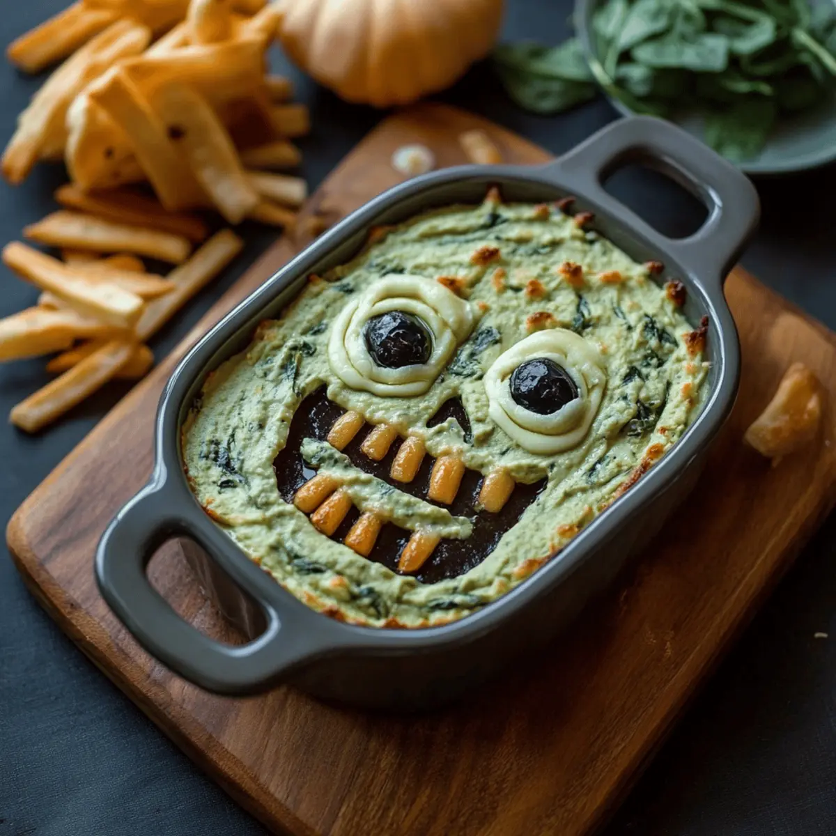 Franken-Spinach Monster Dip