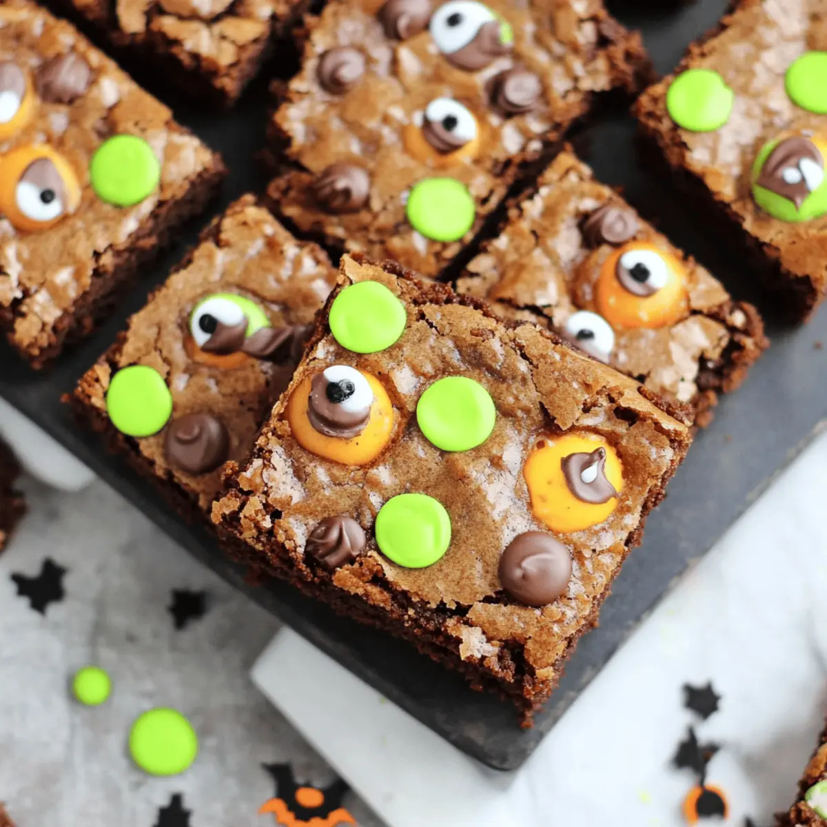Halloween Monster Brownies