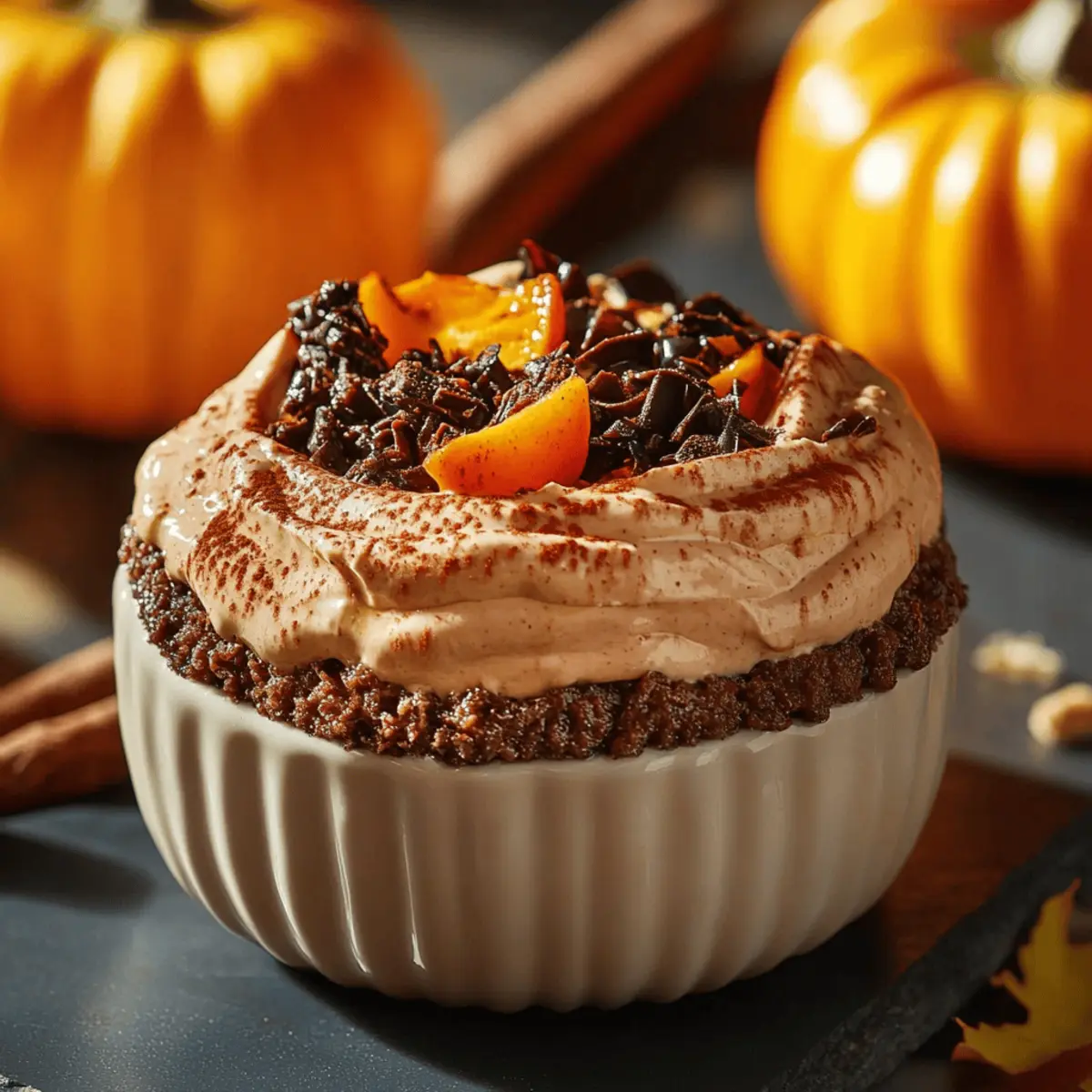 Pumpkin Cheesecake Dip with Crumbled Dirt