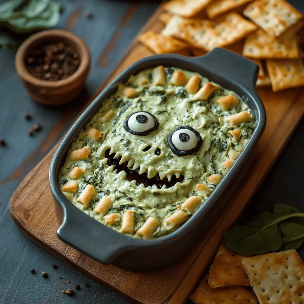 Franken-Spinach Monster Dip