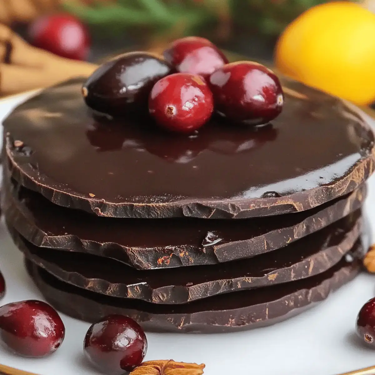 Chocolate Covered Cranberry Sauce