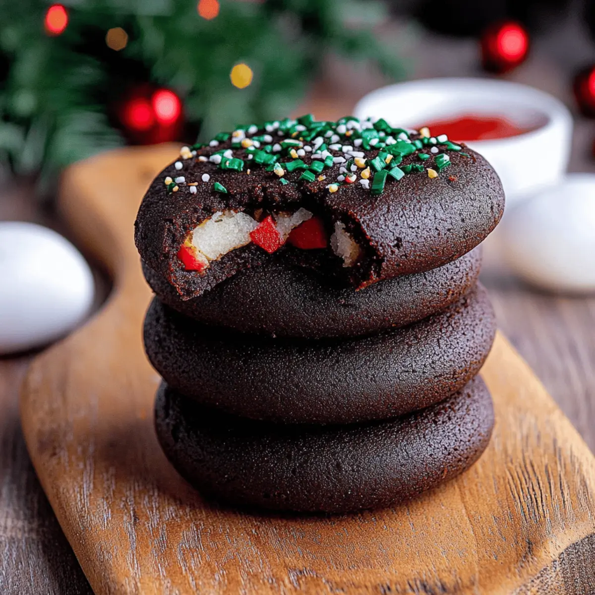 Chocolate Thumbprint Cookies