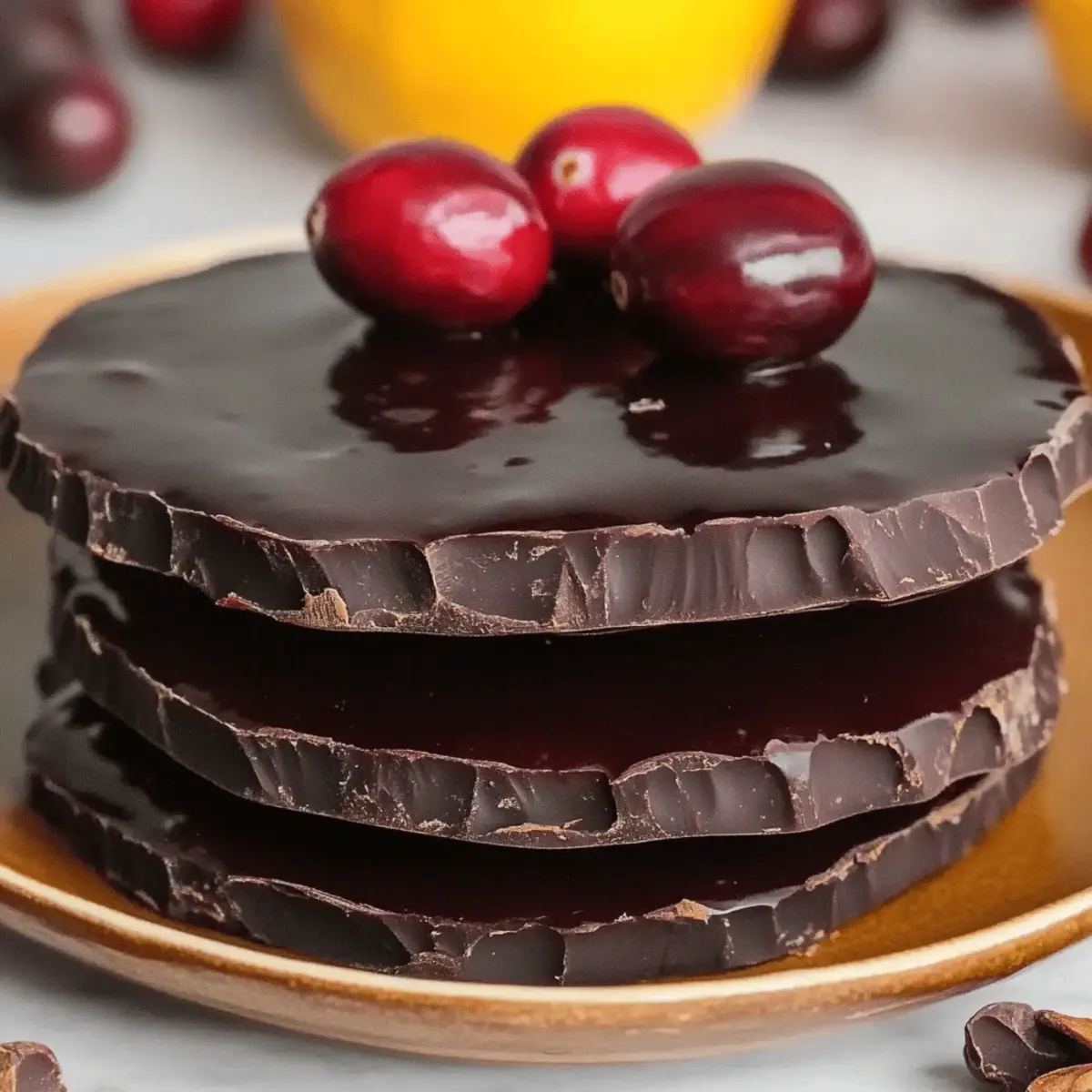 Chocolate Covered Cranberry Sauce