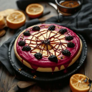 Bloody Beet Hummus with Cheese Web