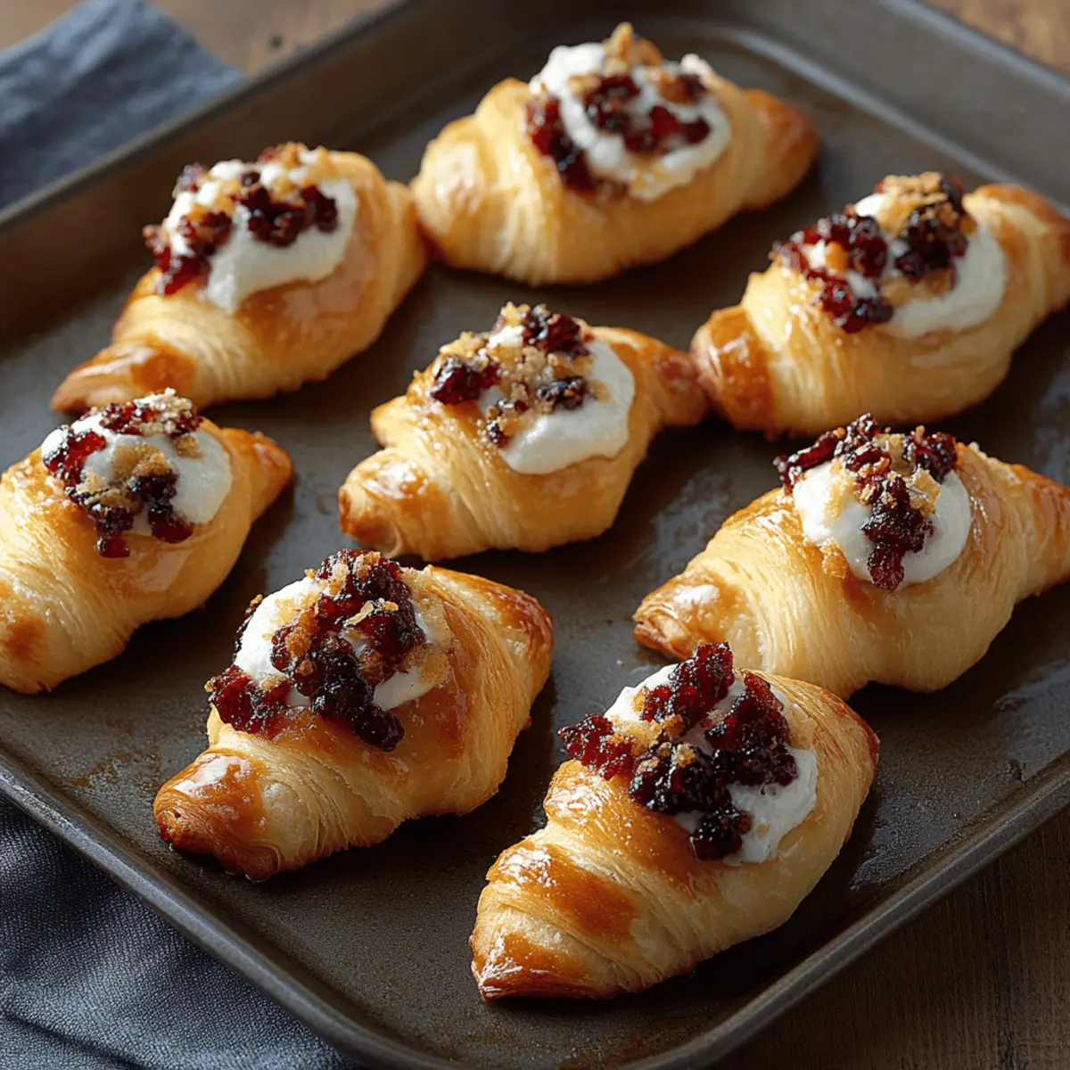 Cranberry Cream Cheese Crescent Bites