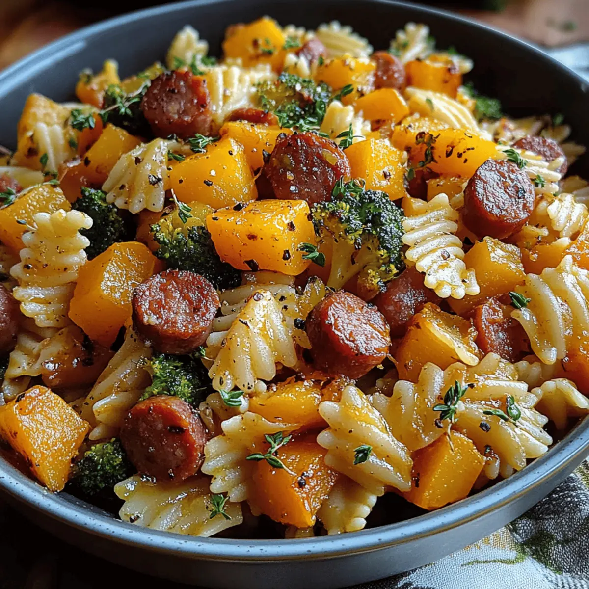 Autumn Sausage Pasta Squash