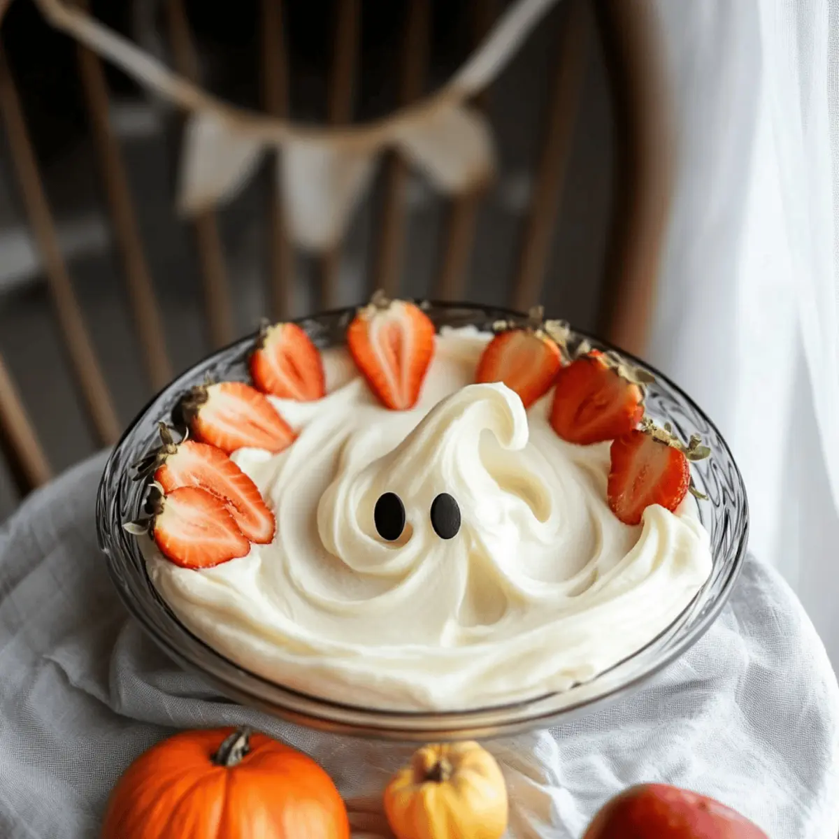 Ghostly Greek Yogurt Fruit Dip