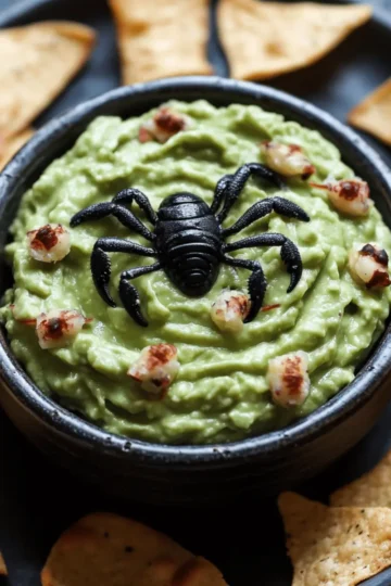 Swamp Guac with Creepy Crawler Chips