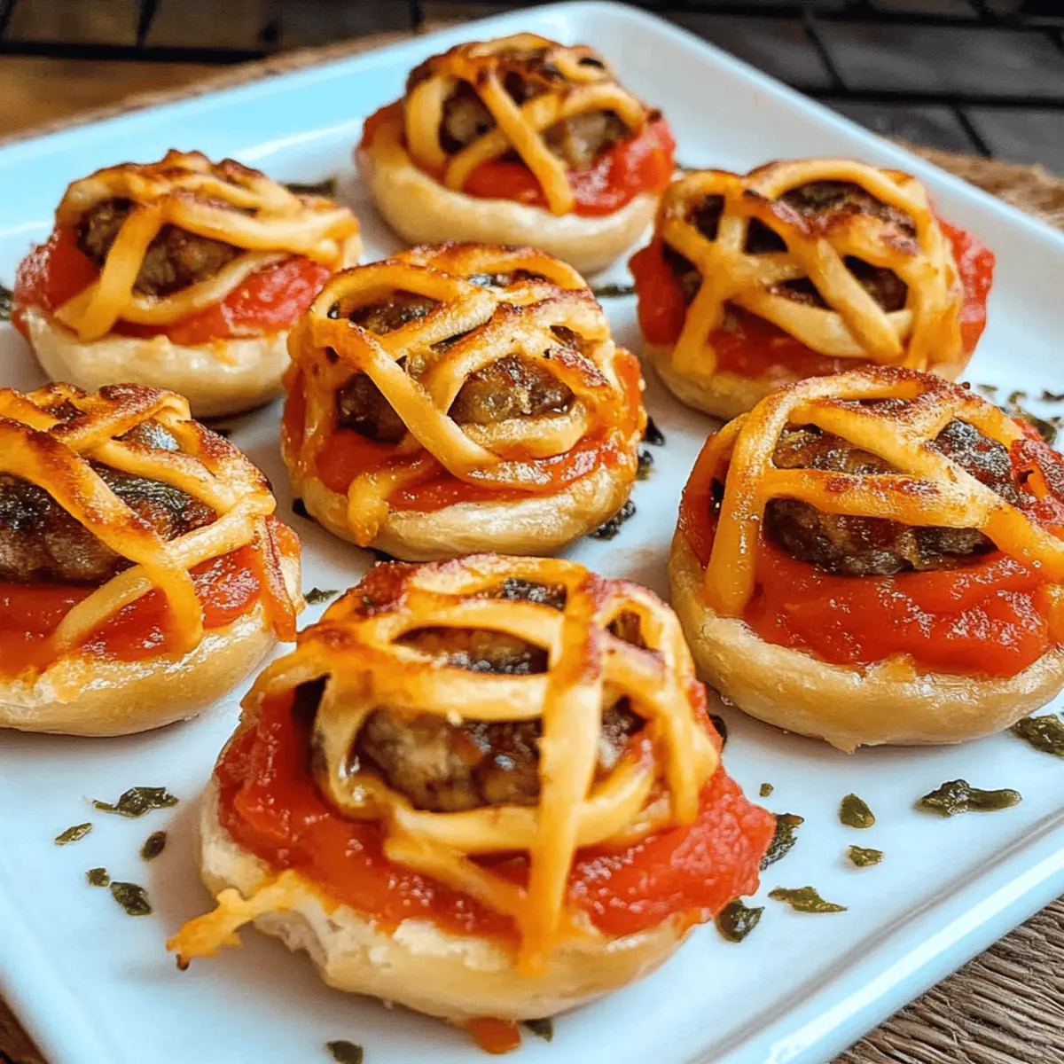 Halloween Mummy Meatballs