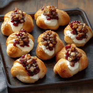 Cranberry Cream Cheese Crescent Bites