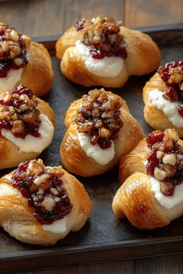 Cranberry Cream Cheese Crescent Bites