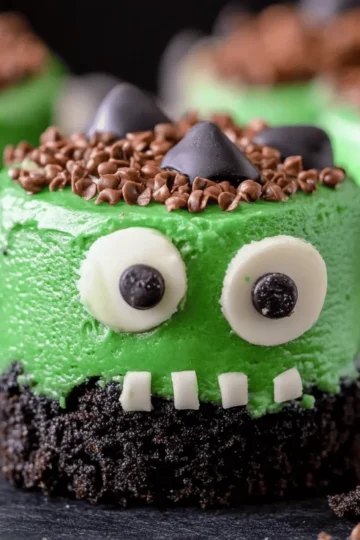 Frankenstein Mini Cheesecakes