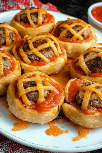 Halloween Mummy Meatballs