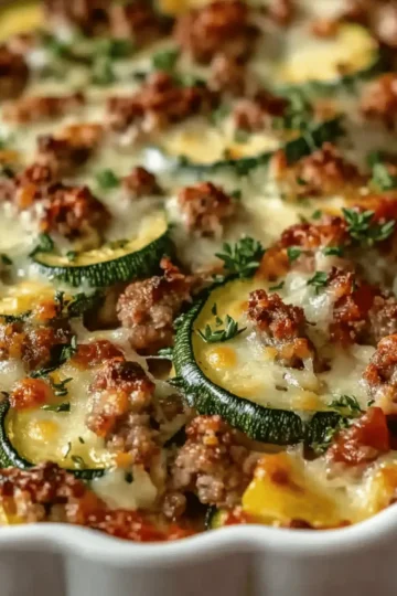Ground Turkey Zucchini Casserole