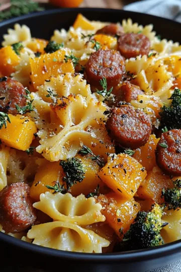 Autumn Sausage Pasta Squash