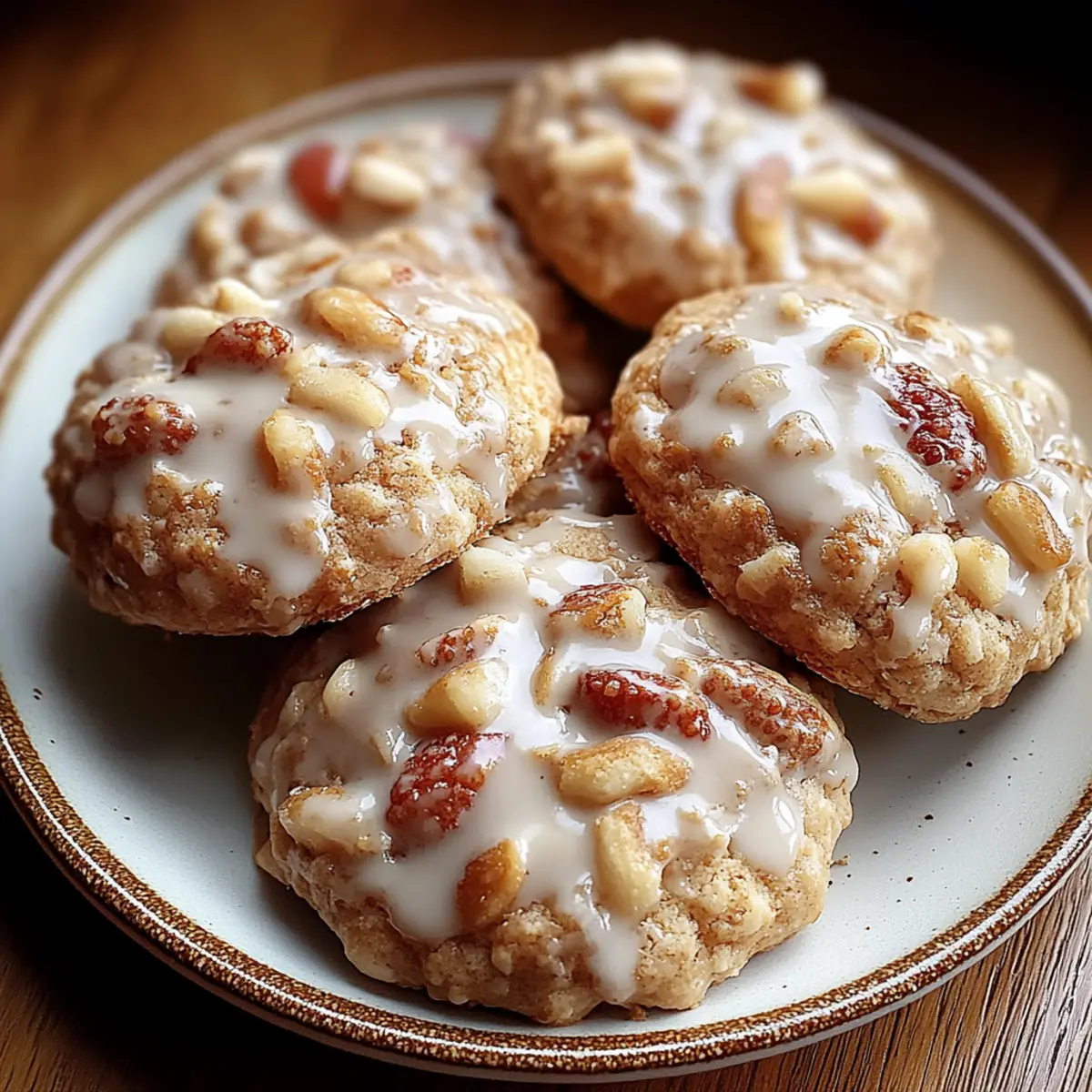 Apple Cinnamon Cookies with Maple Glaze