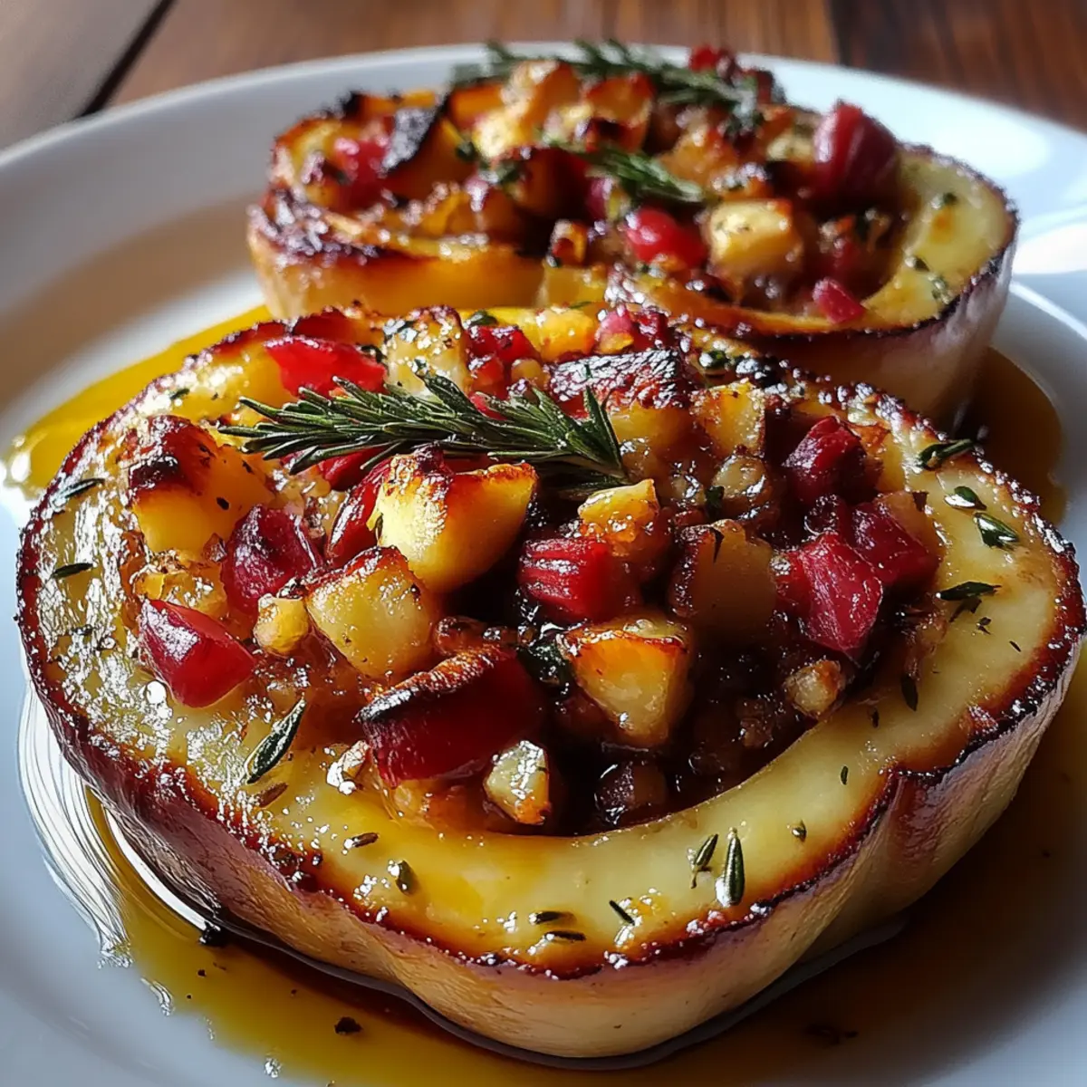 Apple Stuffed Acorn Squash