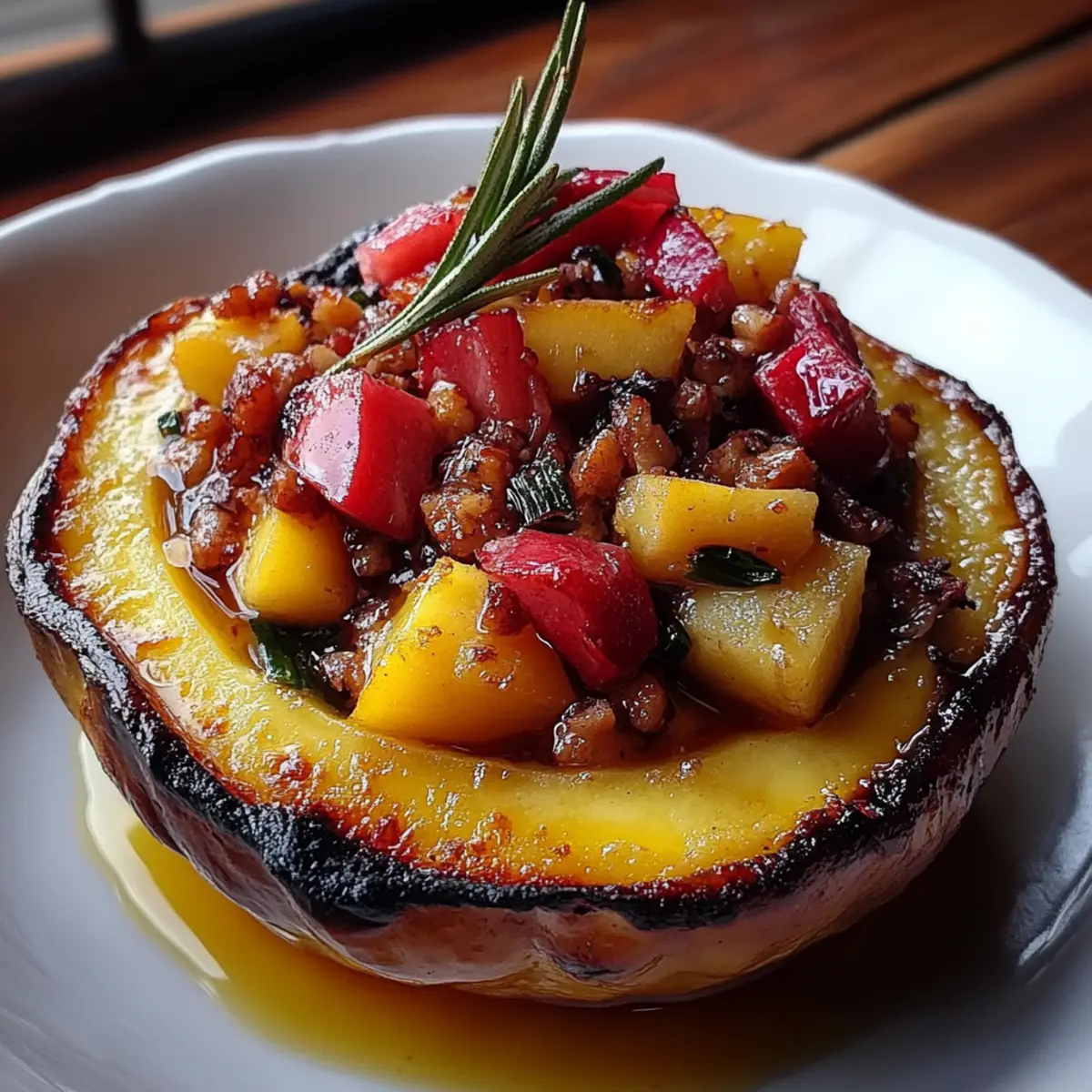 Apple Stuffed Acorn Squash