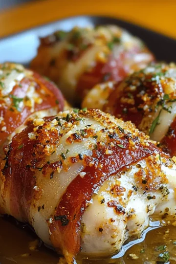 Bacon-Wrapped Garlic Parmesan Chicken