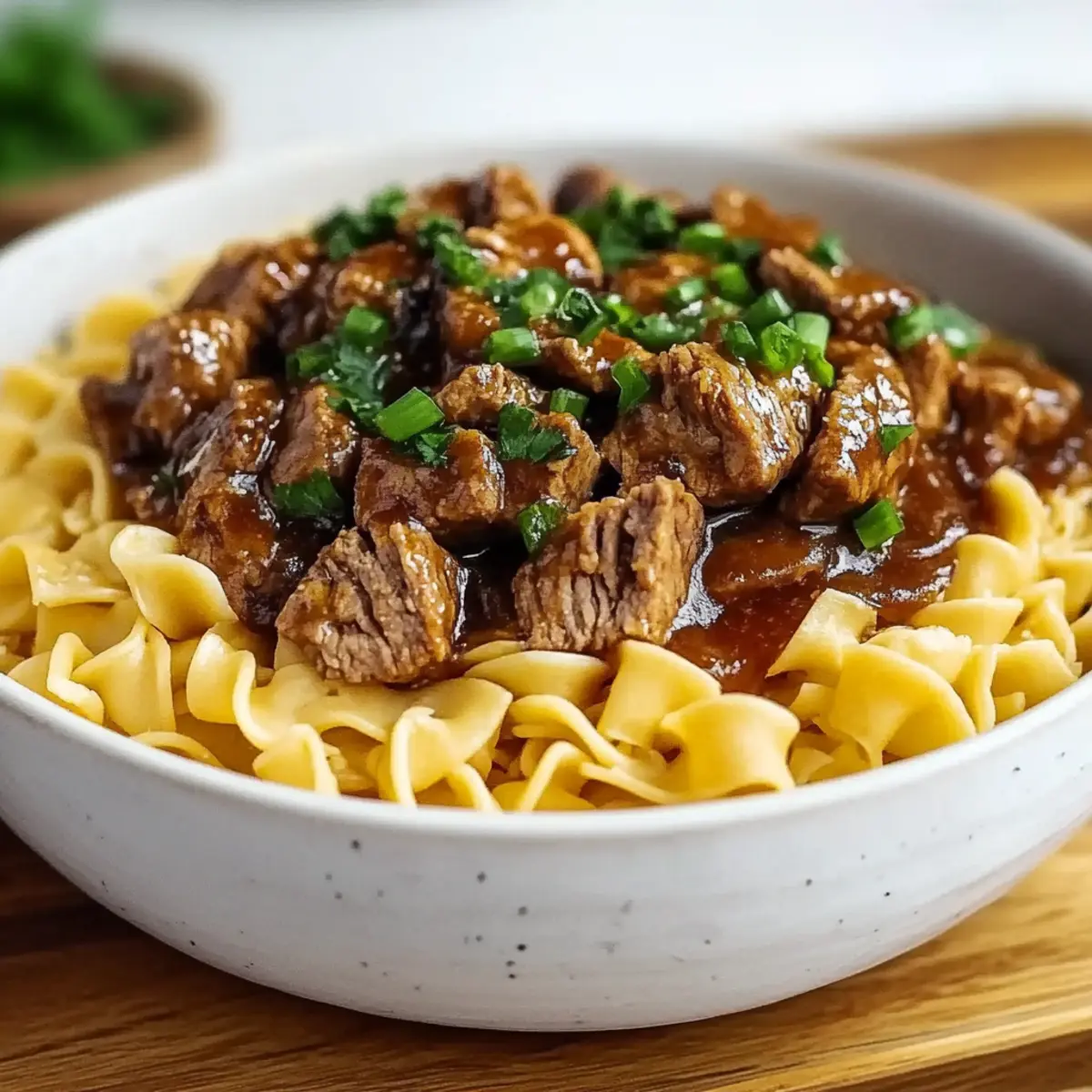 Beef Tips and Noodles