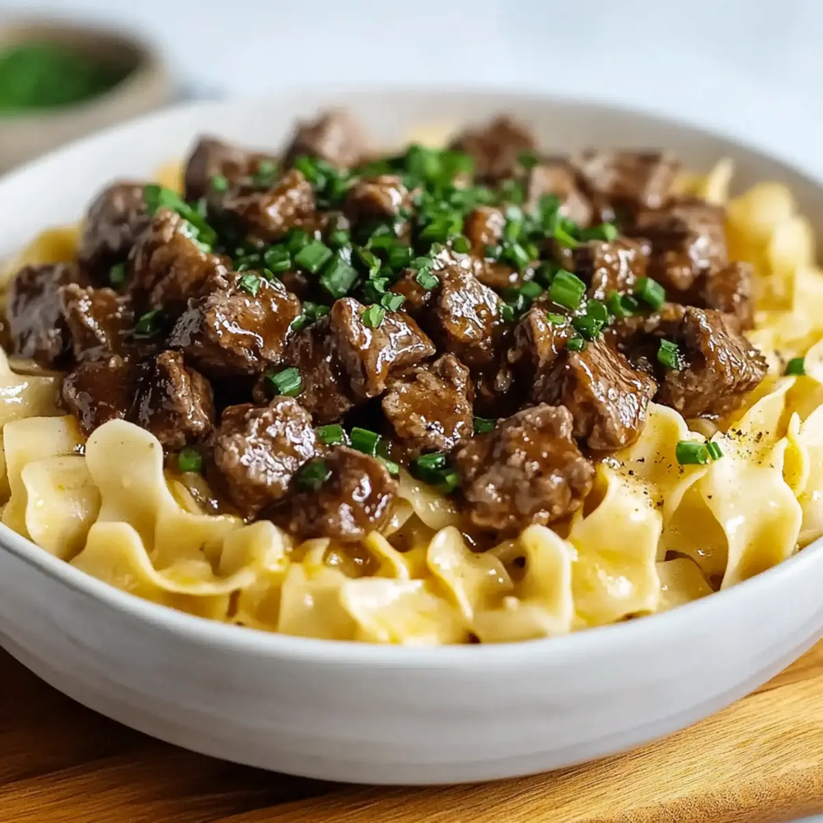 Beef Tips and Noodles