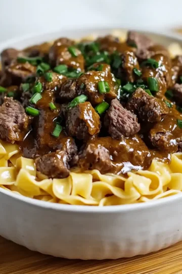 Beef Tips and Noodles