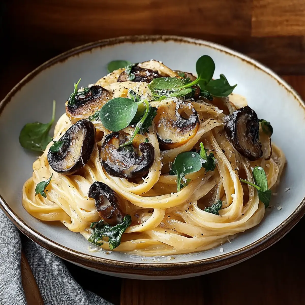 Caramelized Leek and Mushroom Gruyere Pasta