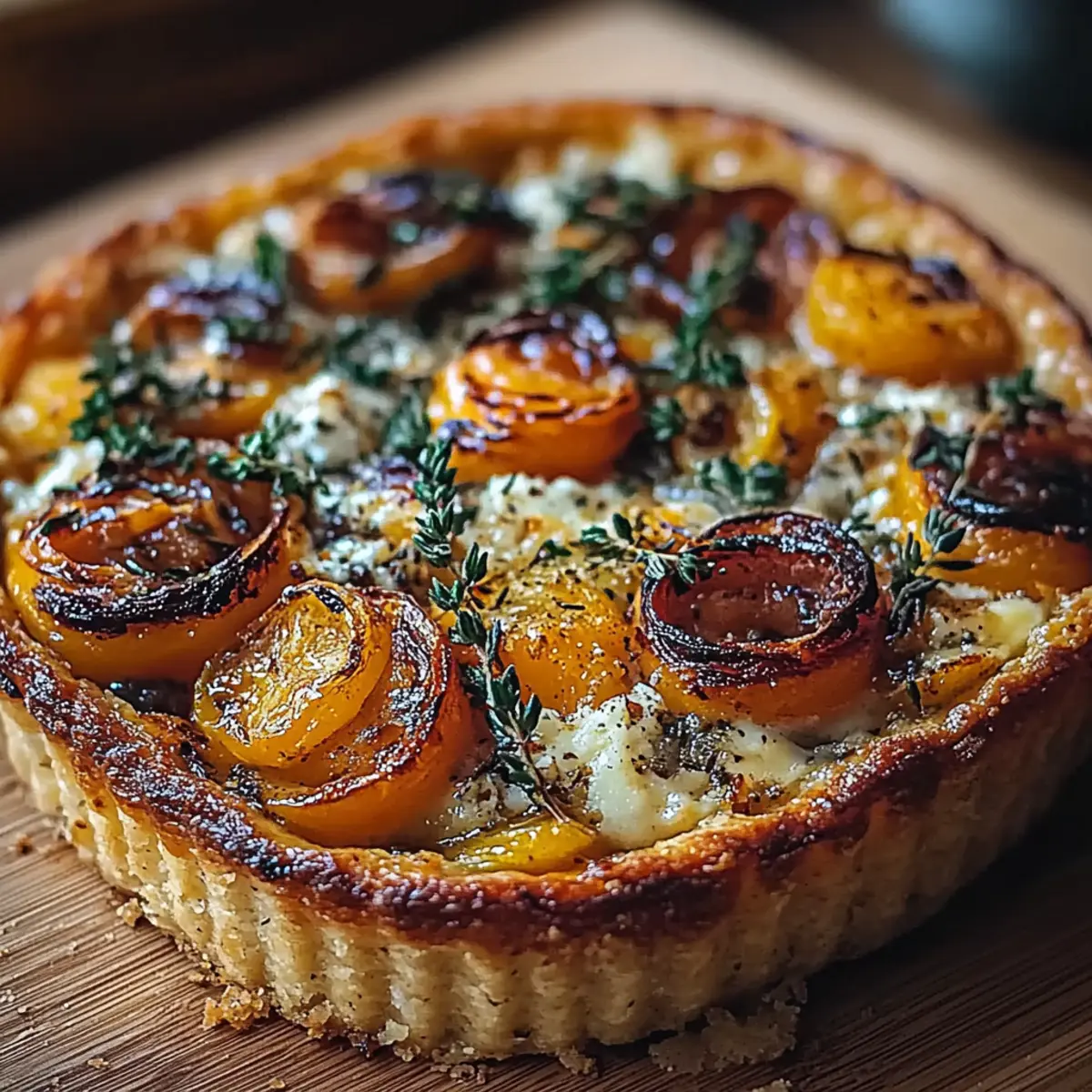 Caramelized Onion Butternut Squash Tart