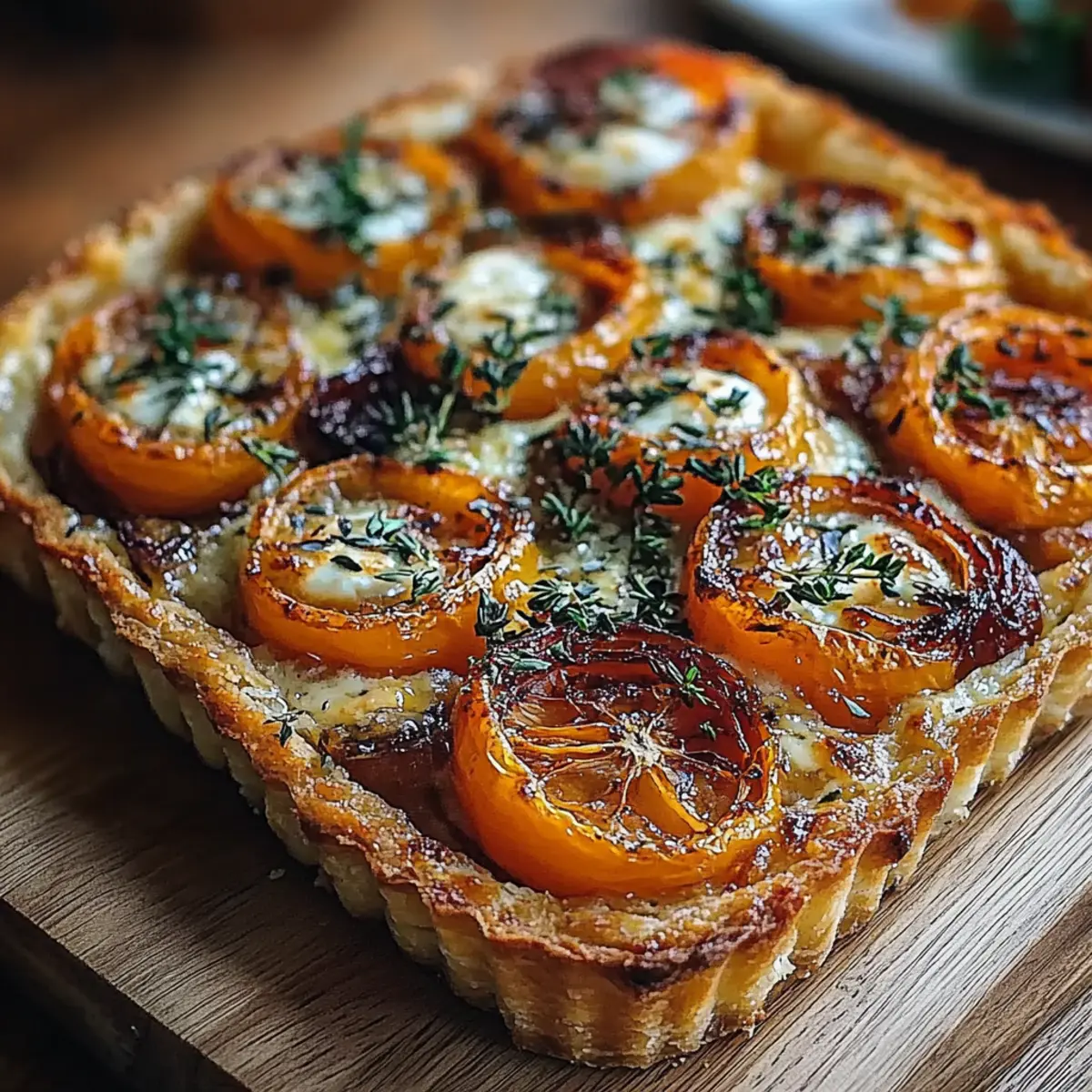 Caramelized Onion Butternut Squash Tart