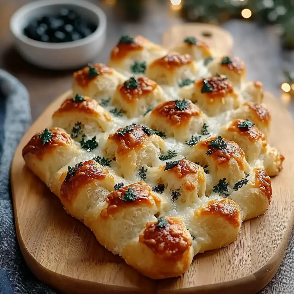Cheesy Christmas Tree Bread