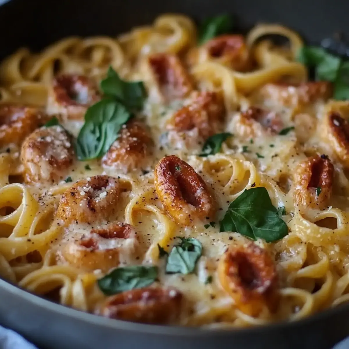 Chicken Apple Sausage One Pan Pasta