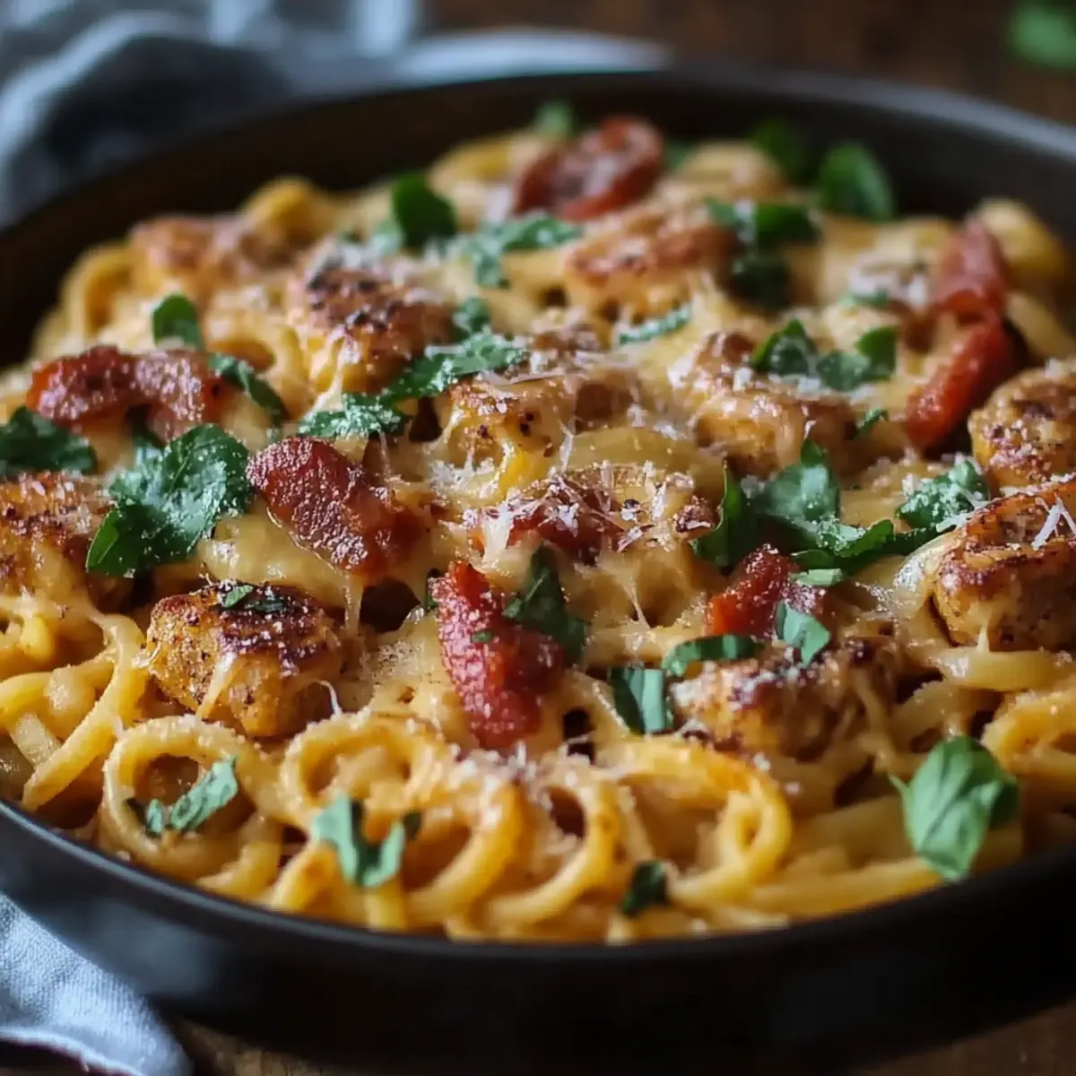 Chicken Apple Sausage One Pan Pasta