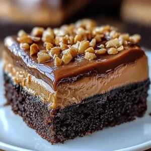 Chocolate Peanut Butter Poke Cake