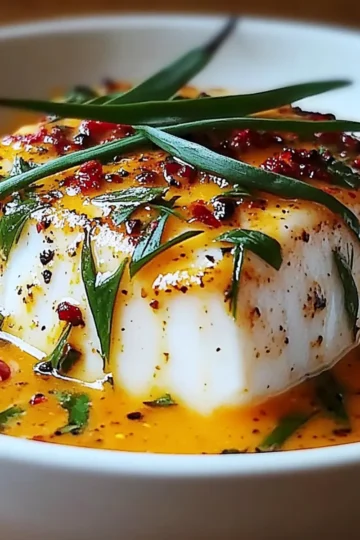 Cod in Roasted Red Pepper Sauce