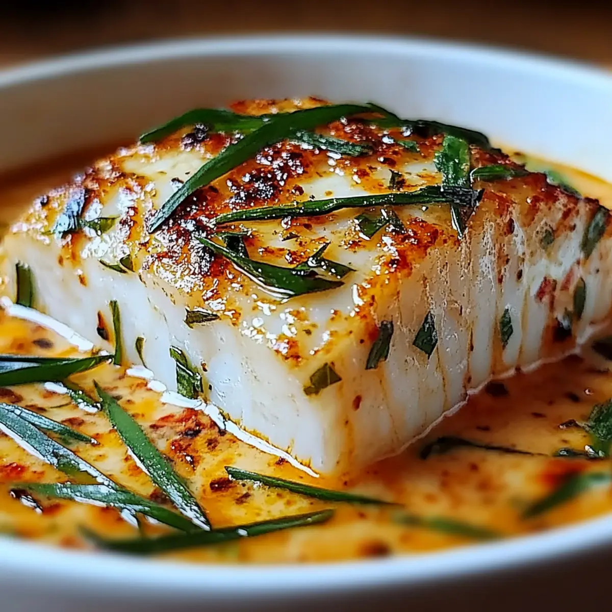 Cod in Roasted Red Pepper Sauce