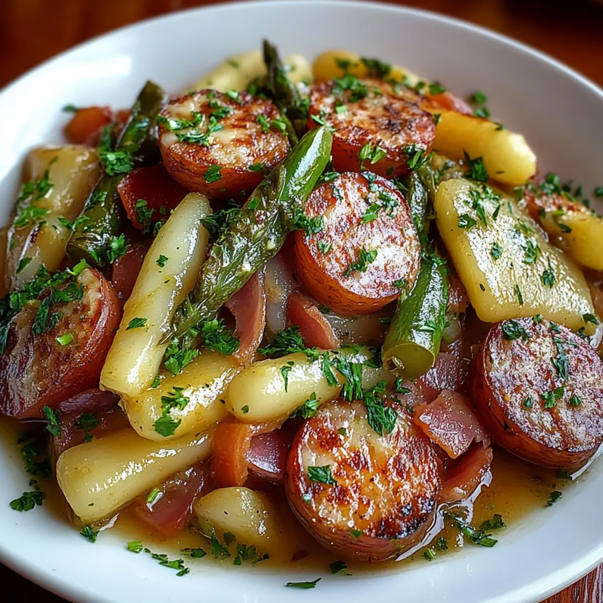 Crockpot Kielbasa and Green Beans