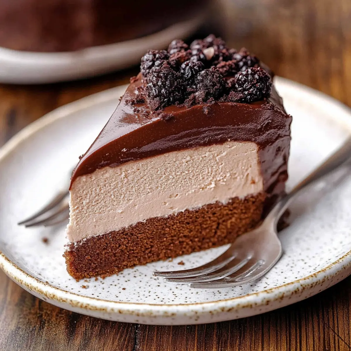 Dark Chocolate Mousse Cake