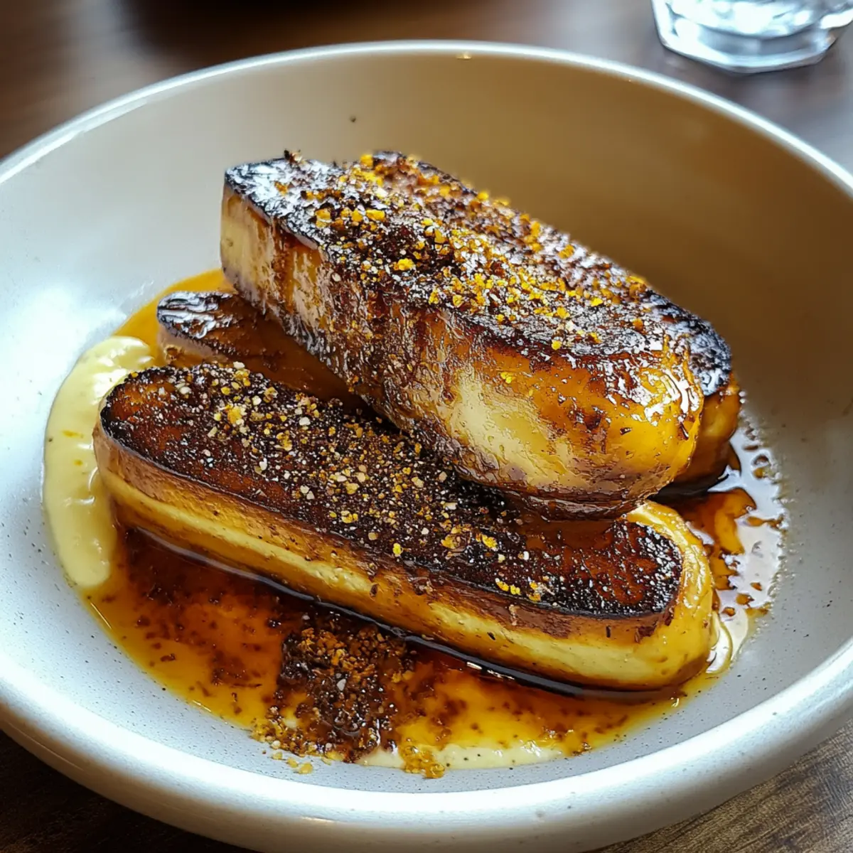 Fried Bananas with Cinnamon Butter Sauce