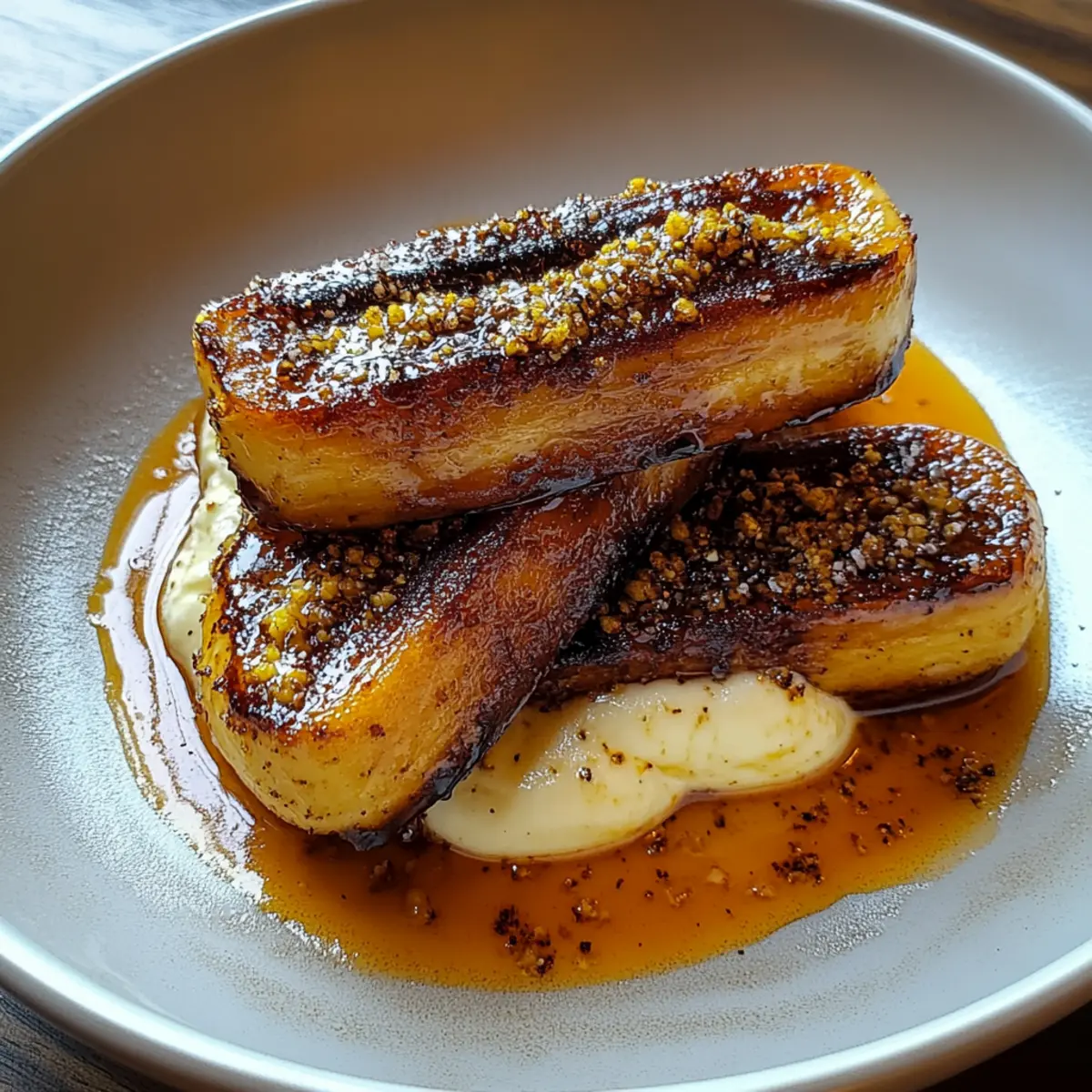 Fried Bananas with Cinnamon Butter Sauce