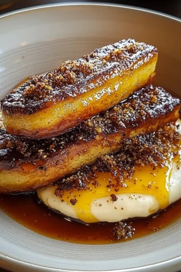 Fried Bananas with Cinnamon Butter Sauce