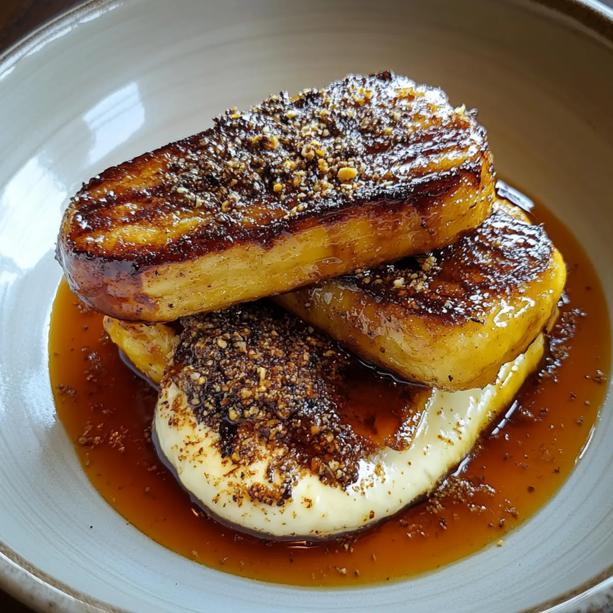 Fried Bananas with Cinnamon Butter Sauce
