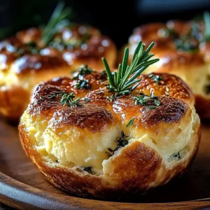 Garlic Rosemary Focaccia Muffins