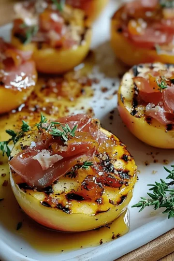 Grilled Apples with Prosciutto and Honey